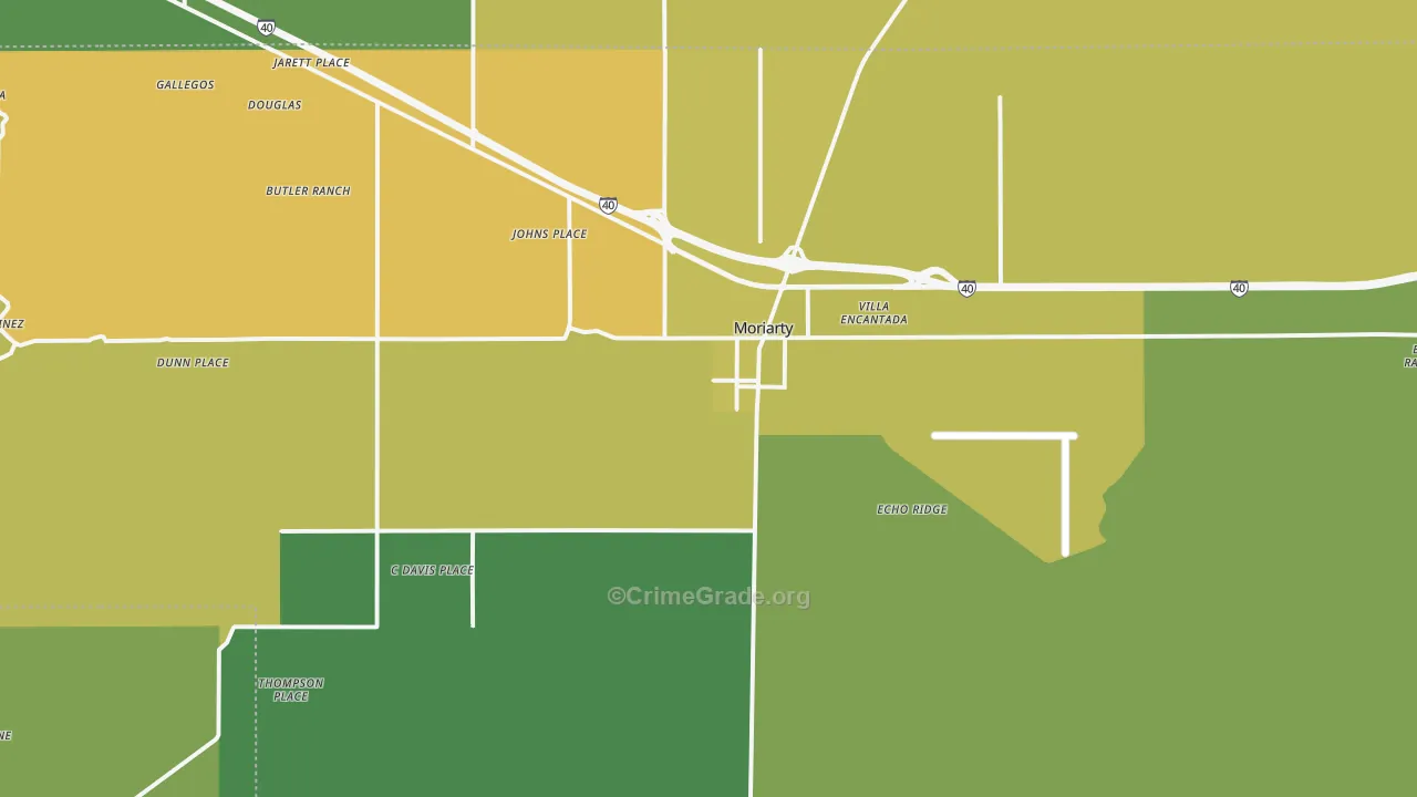 Moriarty, NM Map of Vandalism Rates