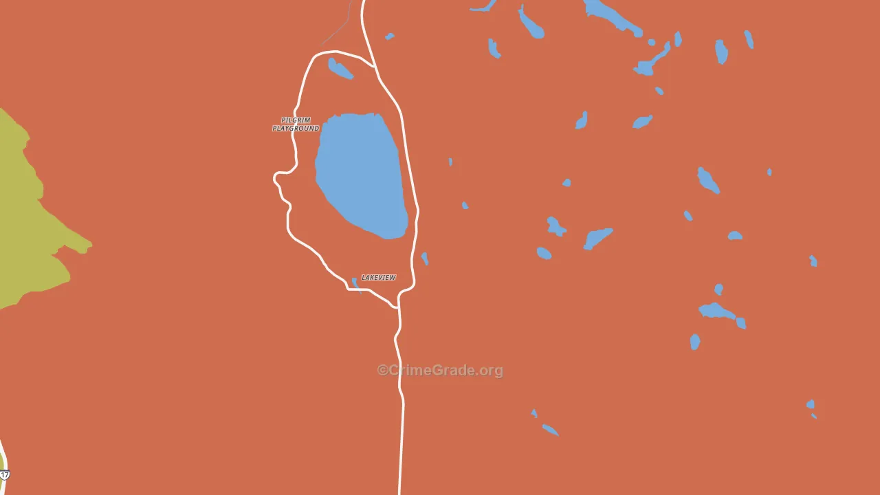 Mormon Lake, AZ Map of Vandalism Rates