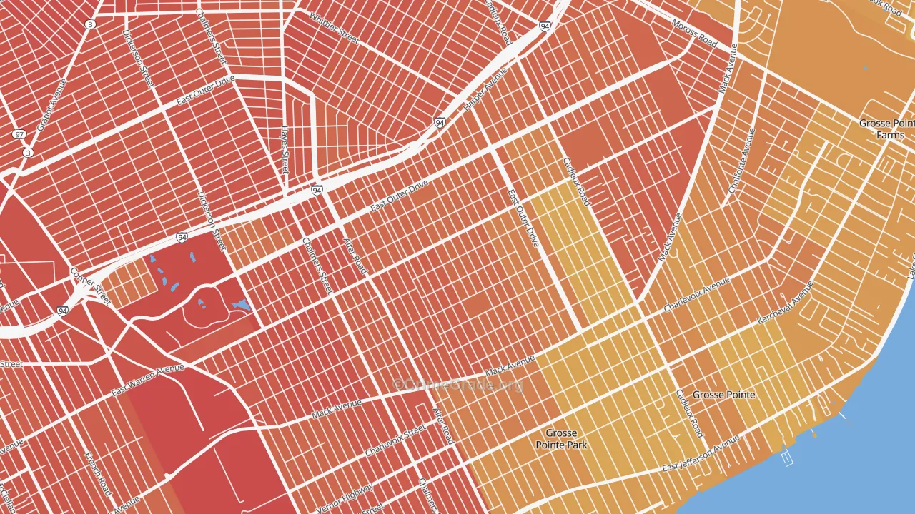 Morningside, Detroit, MI Map of Vandalism Rates