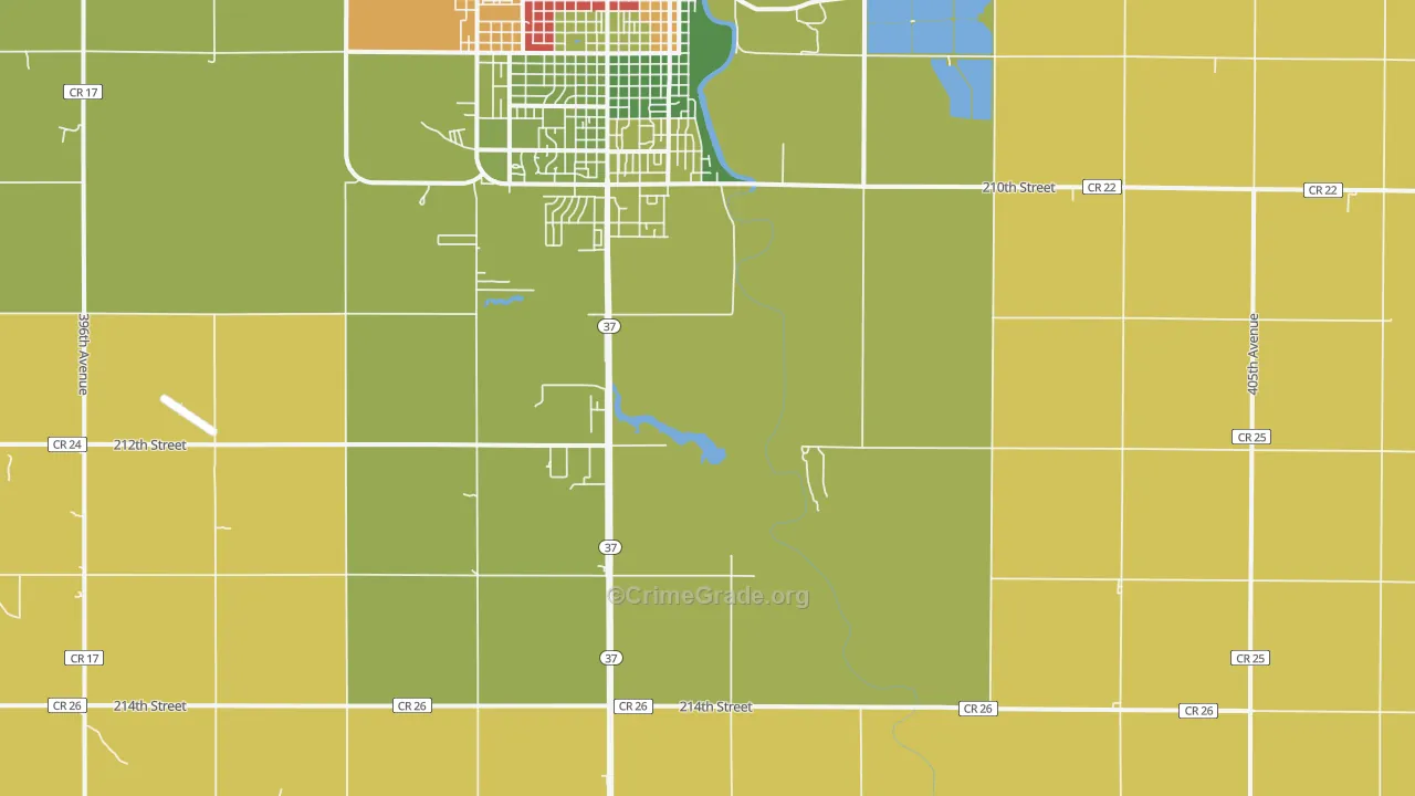 Morningside, SD Map of Vandalism Rates