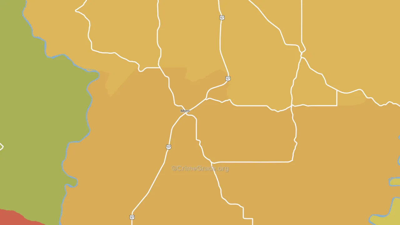 Moro, OR Map of Vandalism Rates