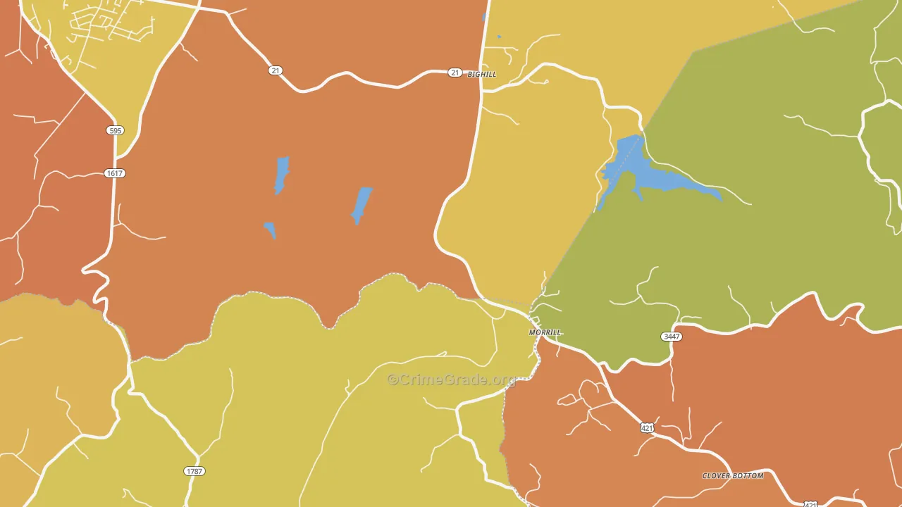 Morrill, KY Map of Vandalism Rates