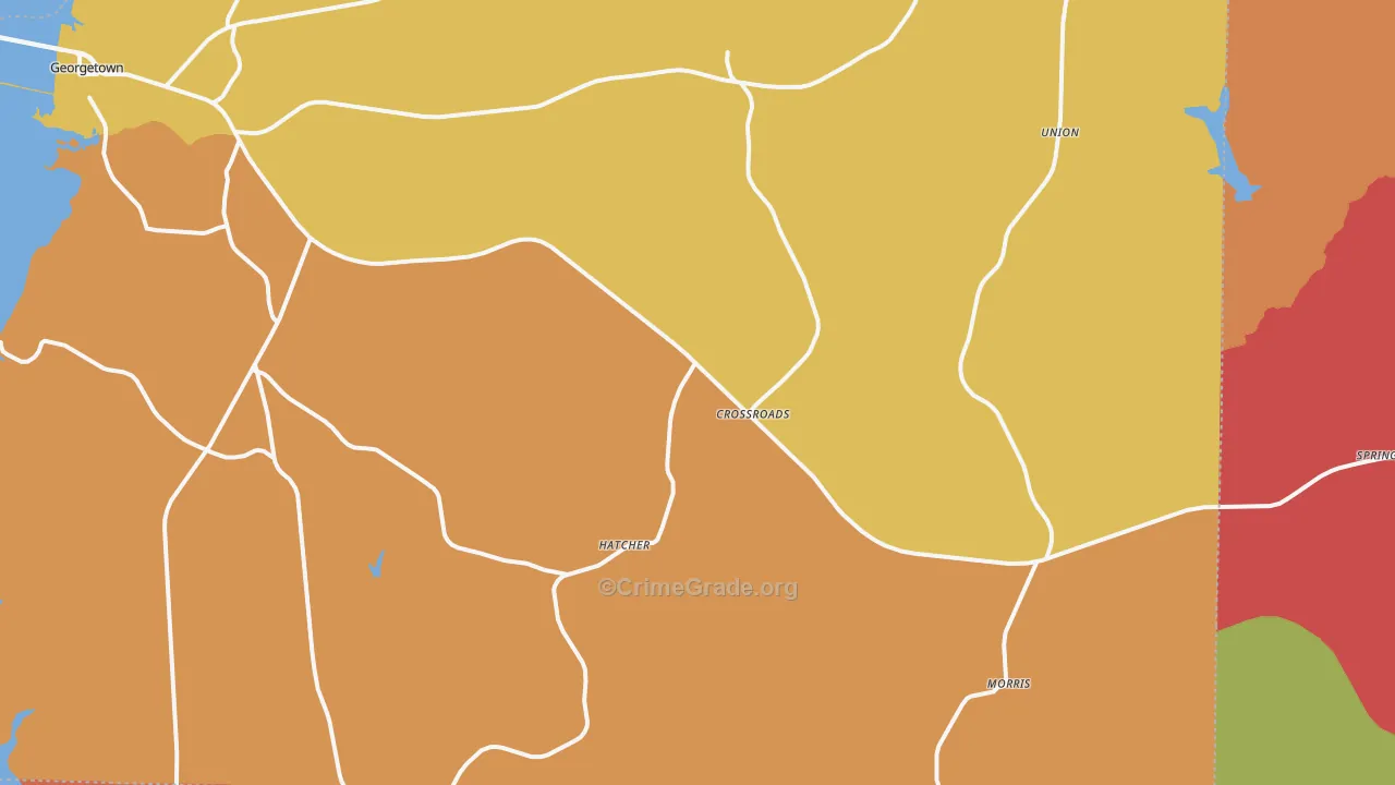 Morris, GA Map of Vandalism Rates