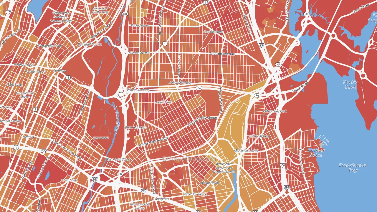 Morris Park, Bronx, NY Map of Vandalism Rates