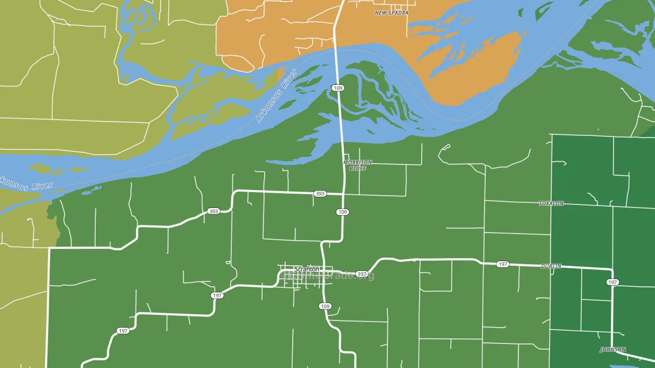 Morrison Bluff, AR Map of Vandalism Rates