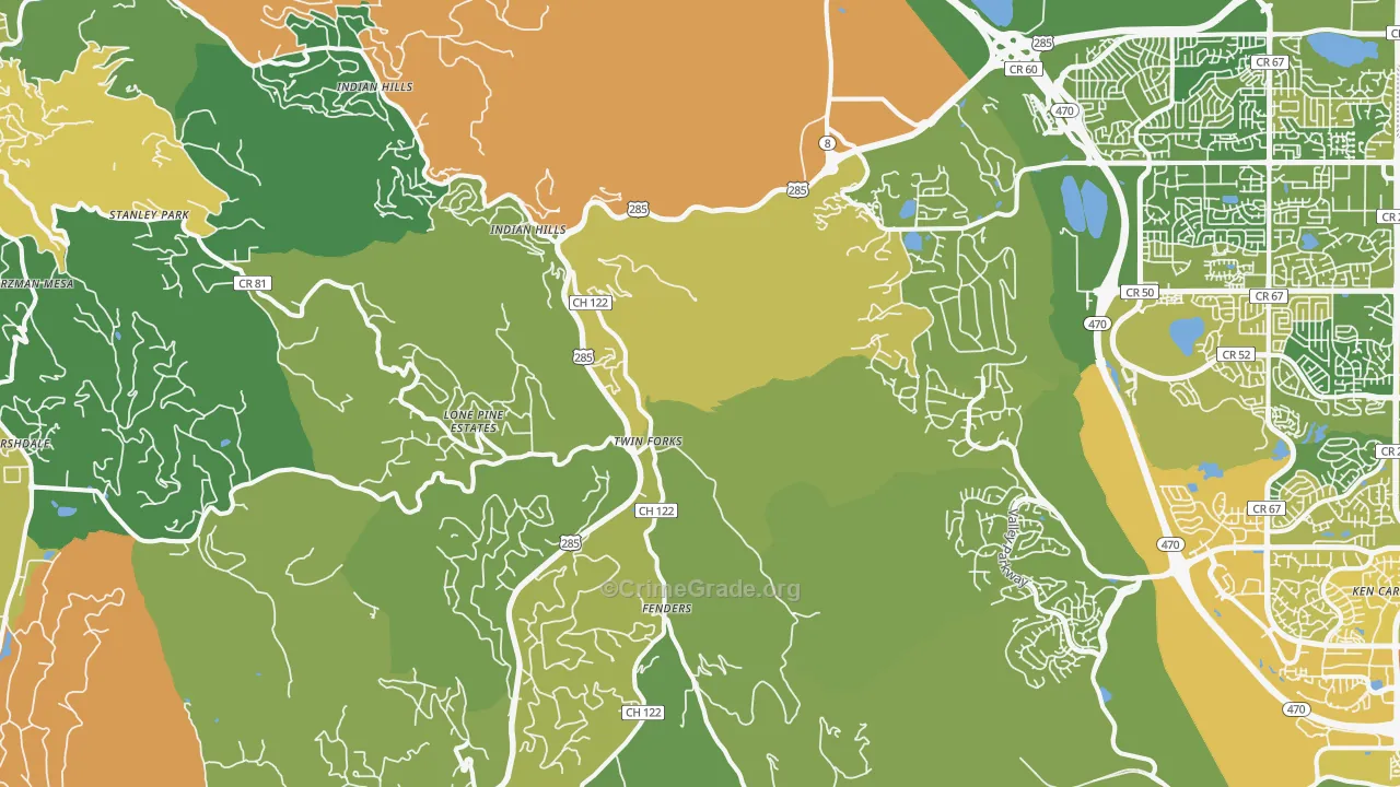 Morrison, CO Map of Vandalism Rates