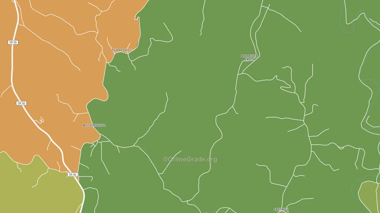 Morrison Creek, TN Map of Vandalism Rates