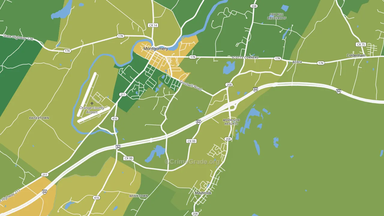 Morrison Heights, NY Map of Vandalism Rates