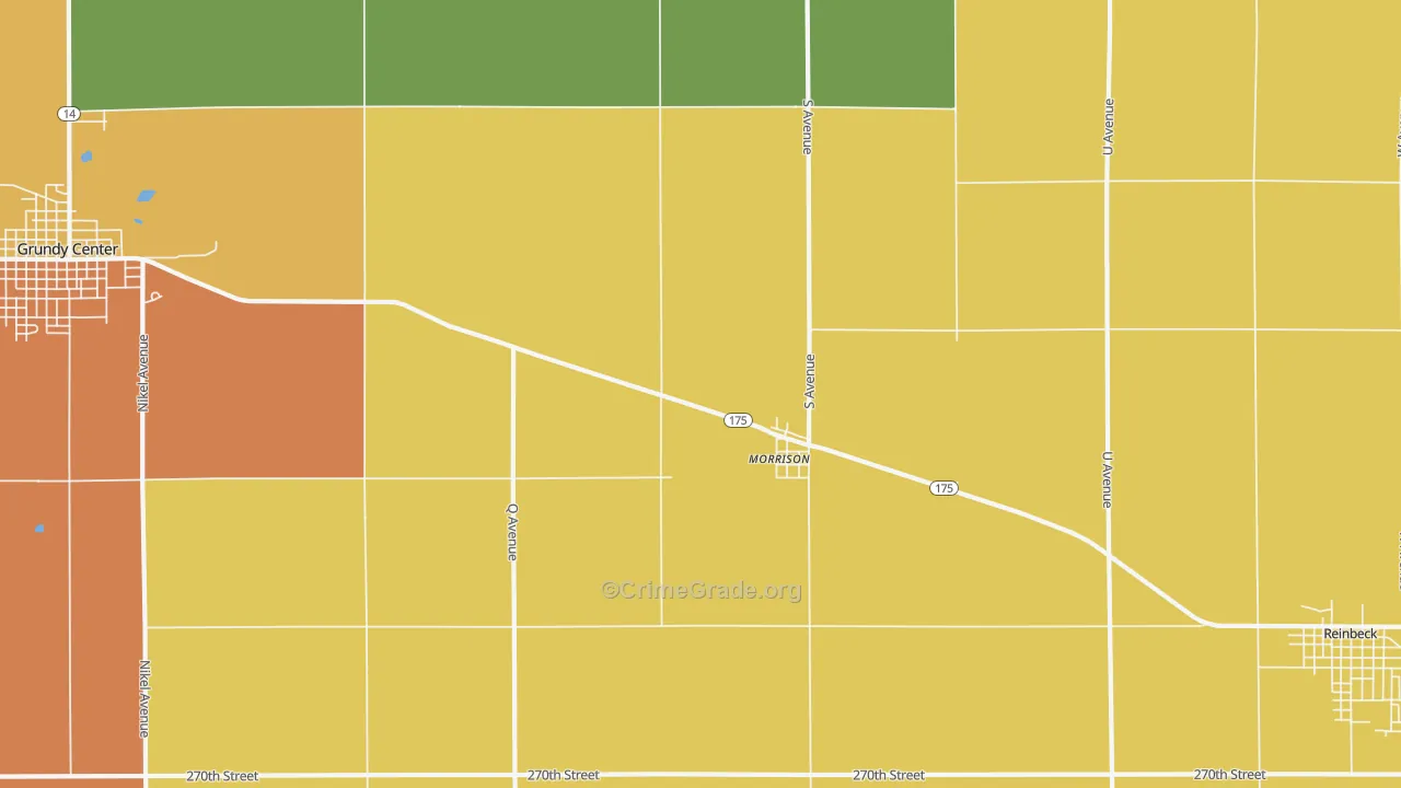 Morrison, IA Map of Vandalism Rates