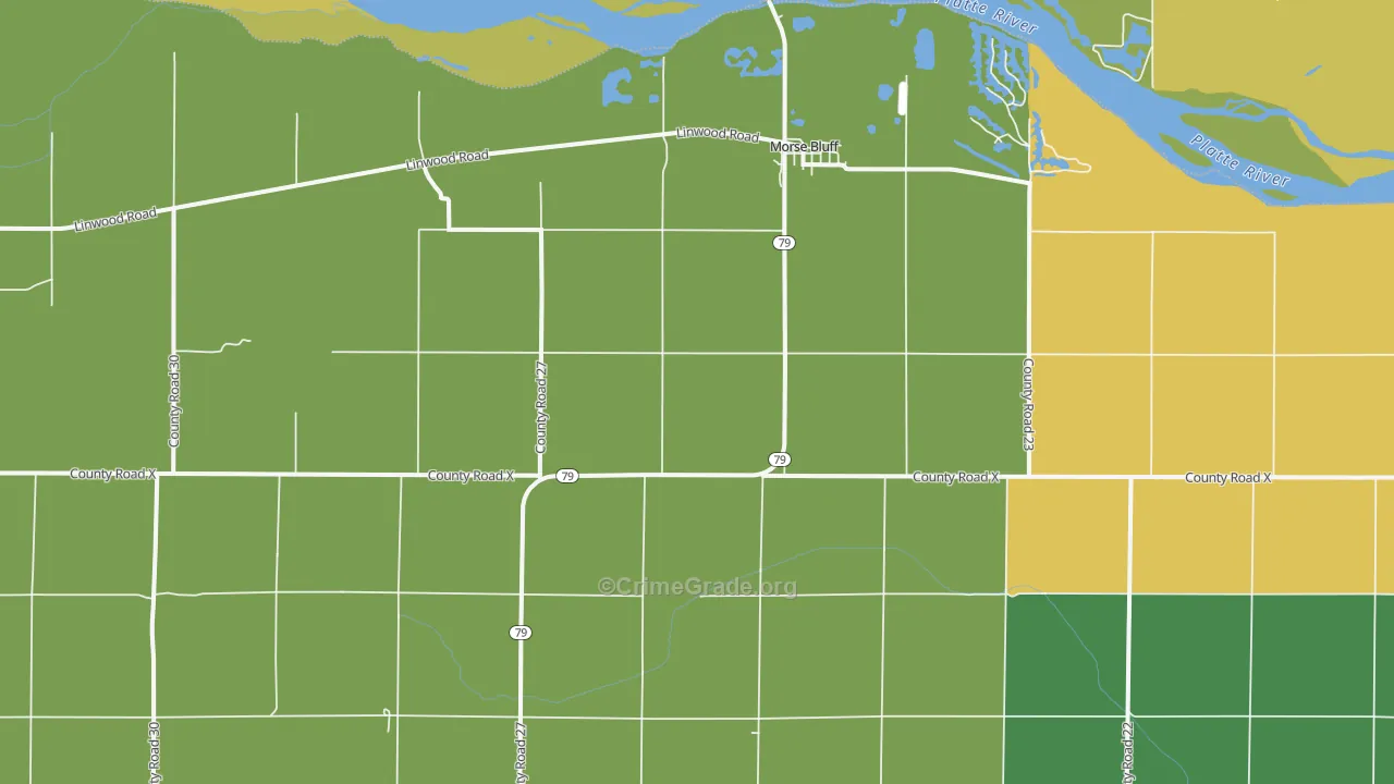 Morse Bluff, NE Map of Vandalism Rates