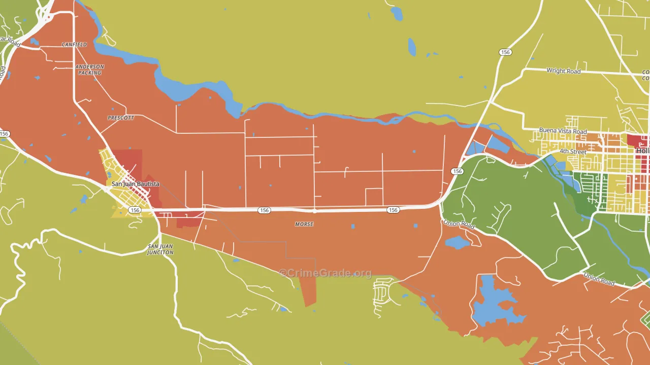 Morse, CA Map of Vandalism Rates