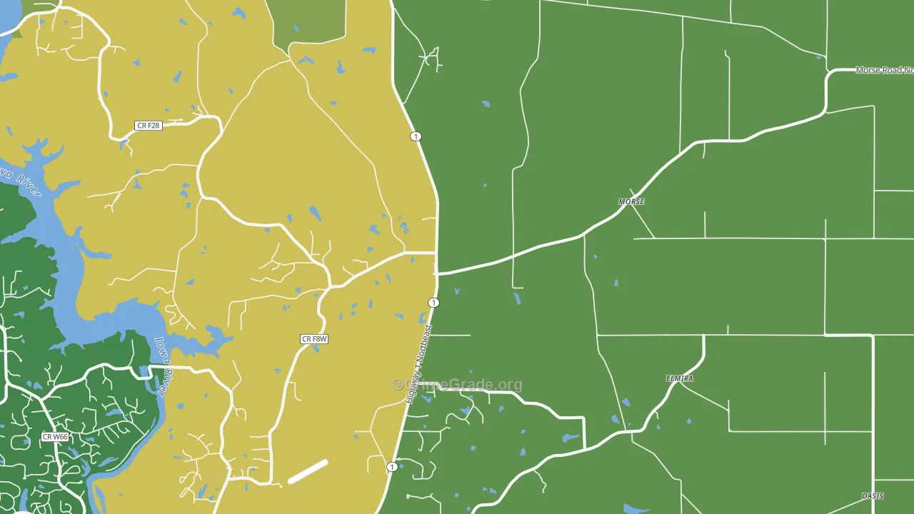 Morse, IA Map of Vandalism Rates