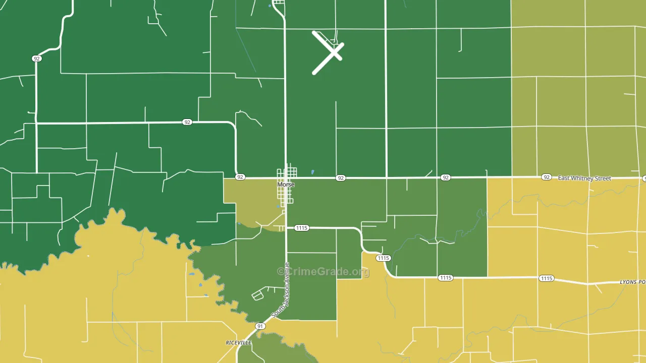 Morse, LA Map of Vandalism Rates