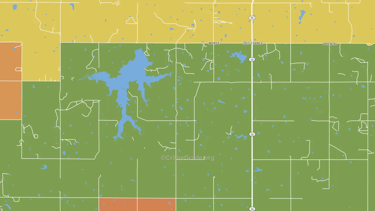 Morse, OK Map of Vandalism Rates