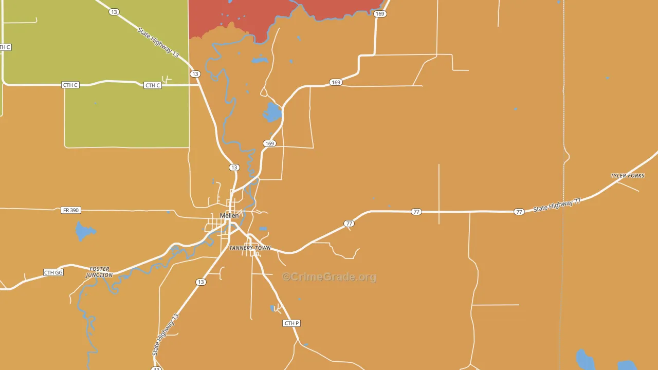 Morse, WI Map of Vandalism Rates