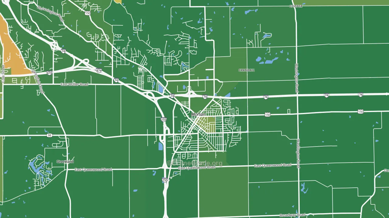 Morton, IL Map of Vandalism Rates