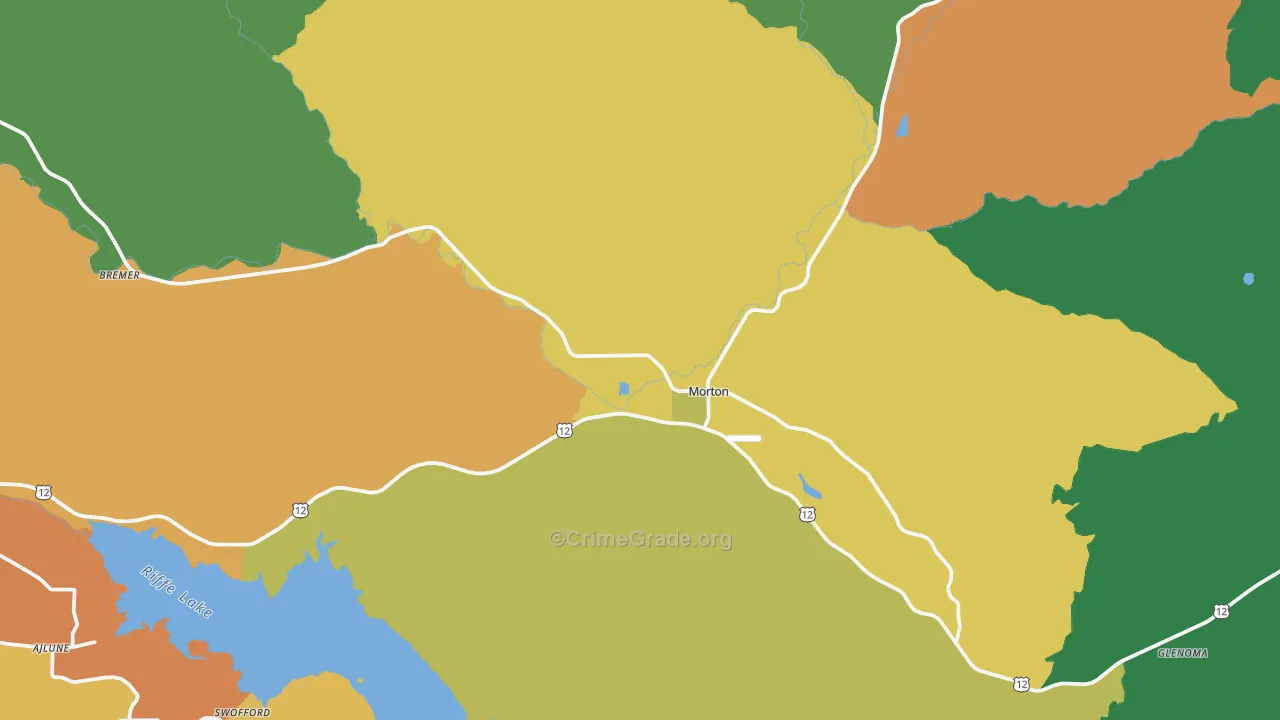 Morton, WA Map of Vandalism Rates
