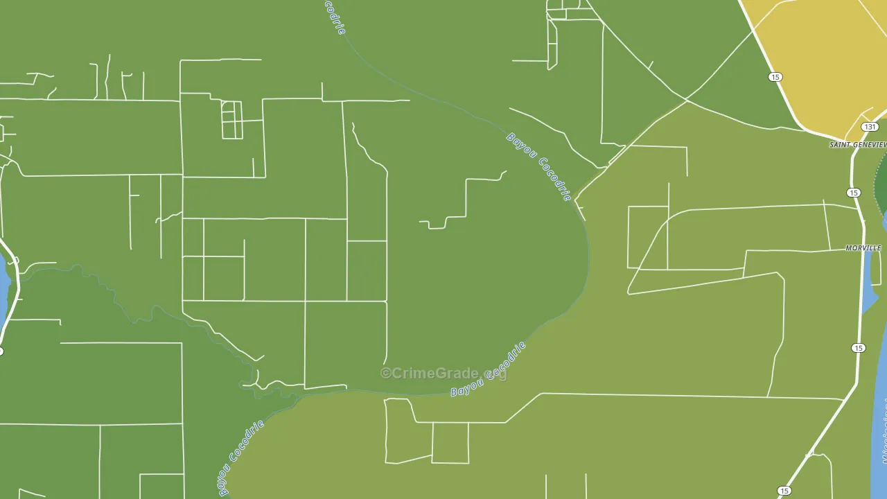 Morville, LA Map of Vandalism Rates