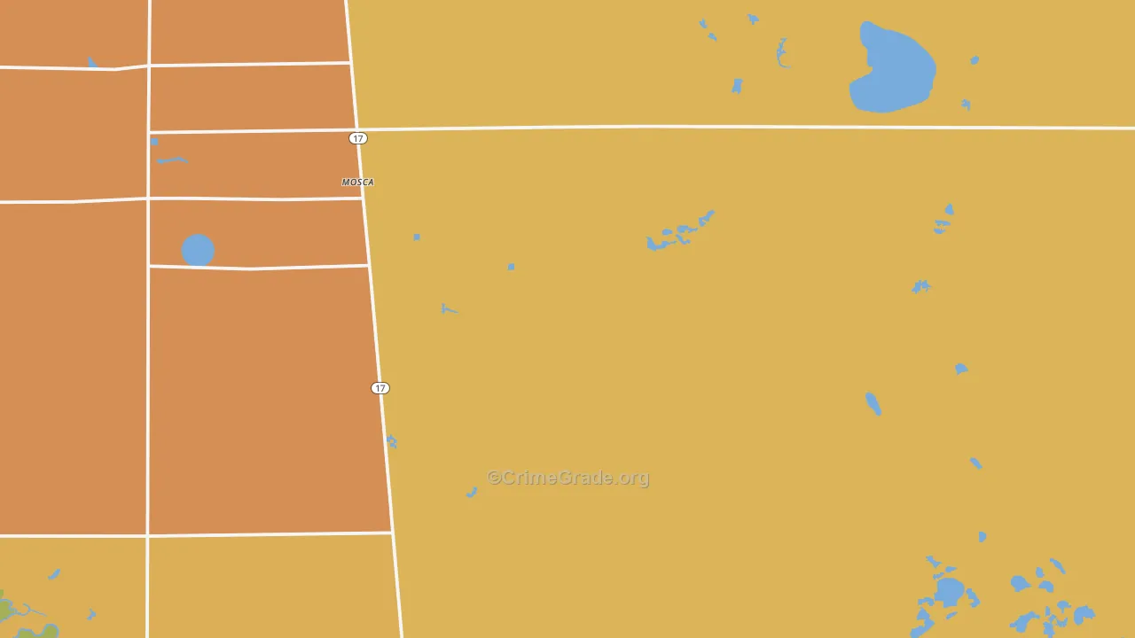 Mosca, CO Map of Vandalism Rates