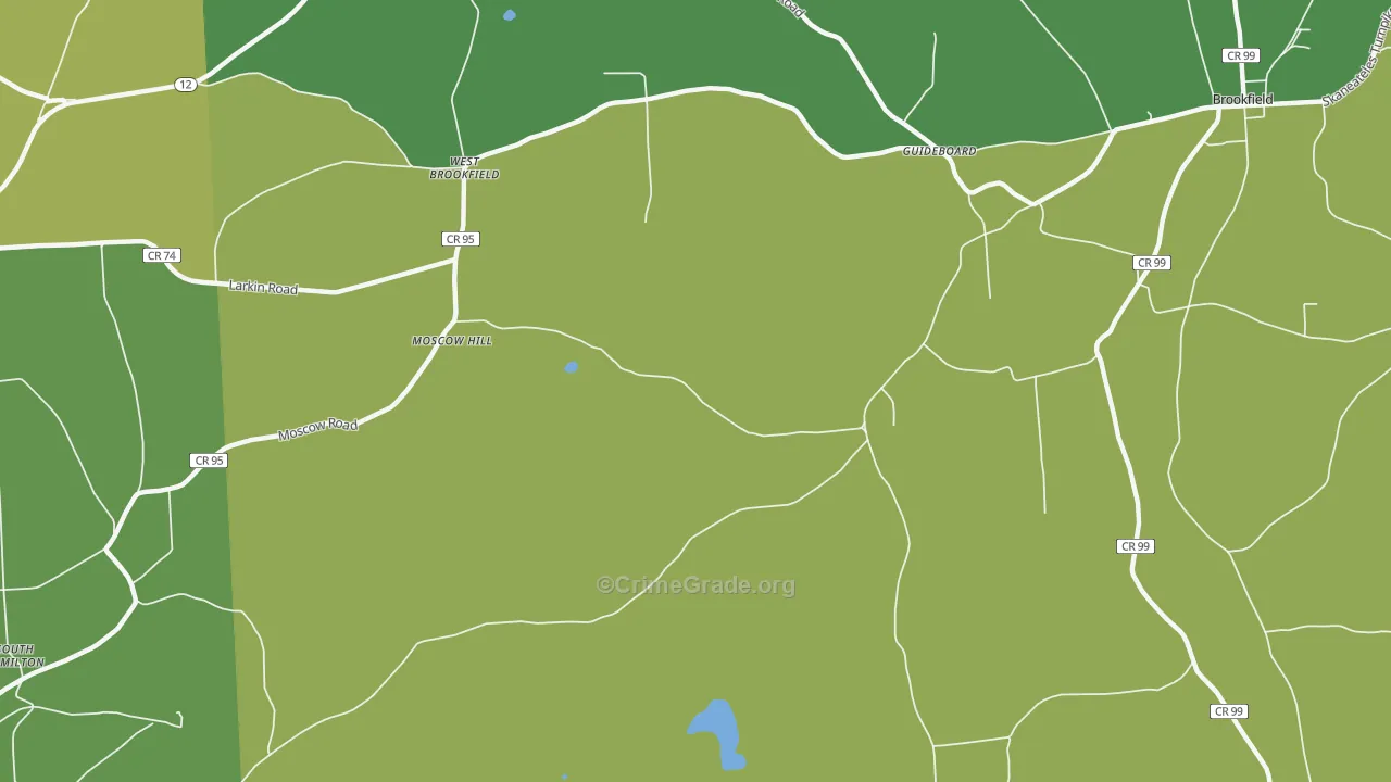 Moscow Hill, NY Map of Vandalism Rates