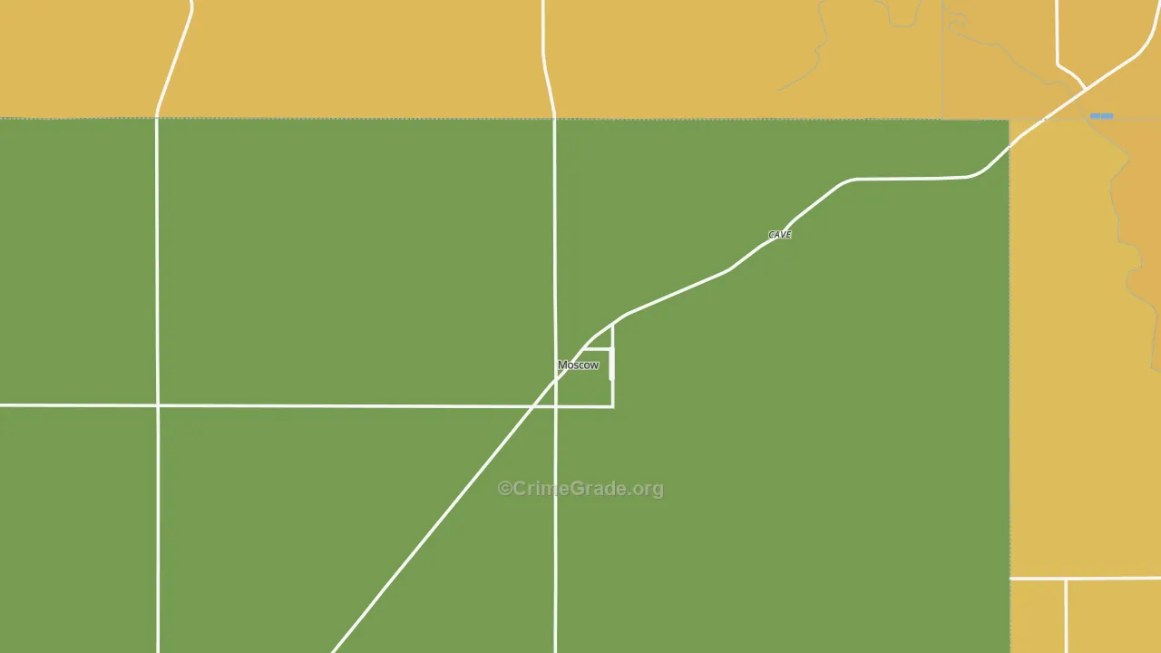 Moscow, KS Map of Vandalism Rates