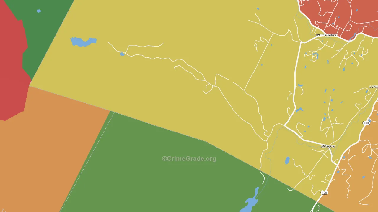 Moscow, VT Map of Vandalism Rates