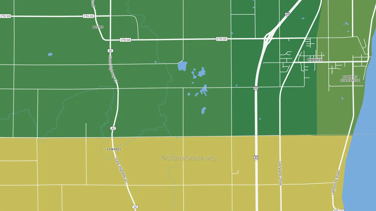 Mosel, WI Map of Vandalism Rates
