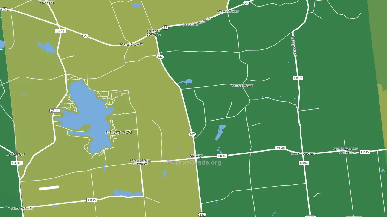 Mosherville, NY Map of Vandalism Rates