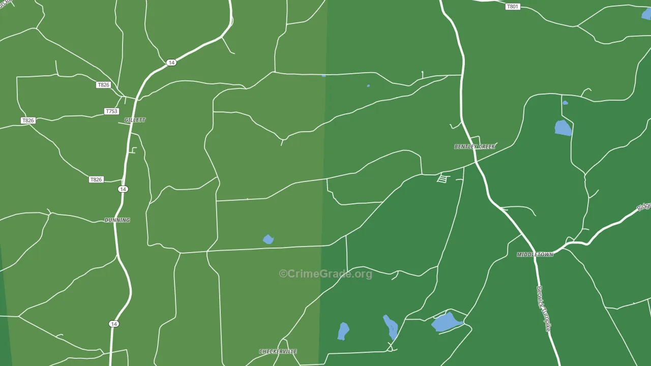 Mosherville, PA Map of Vandalism Rates