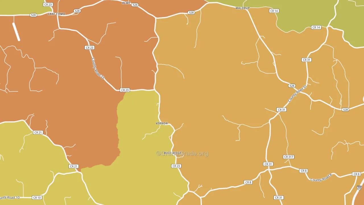 Moss, MS Map of Vandalism Rates