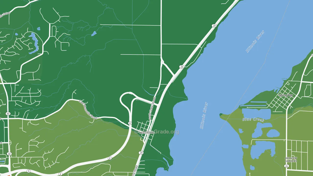 Mossville, IL Map of Vandalism Rates