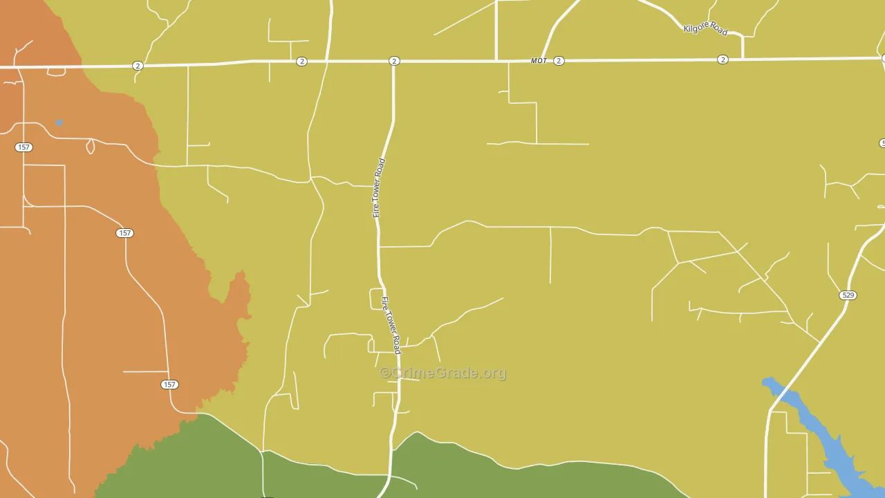 Mot, LA Map of Vandalism Rates