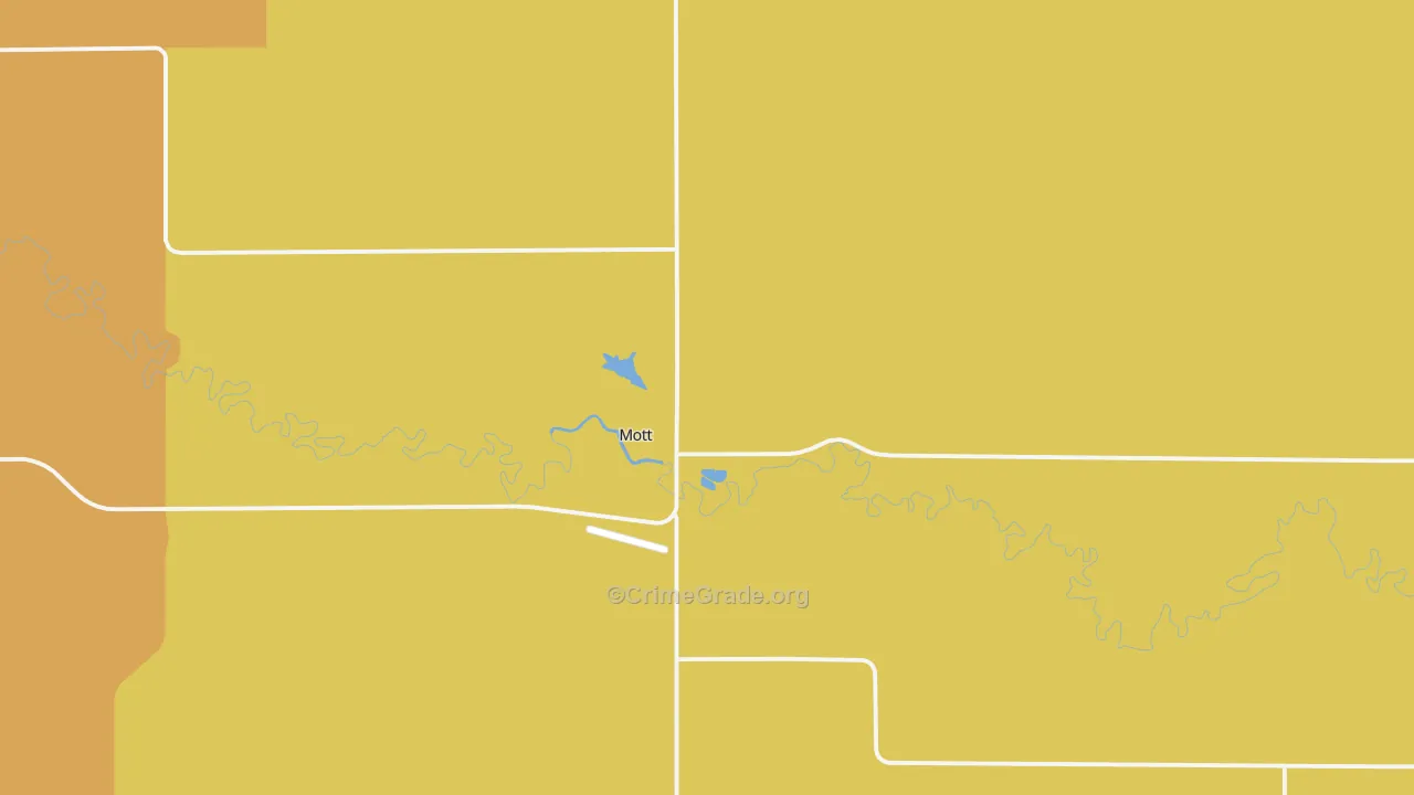 Mott, ND Map of Vandalism Rates