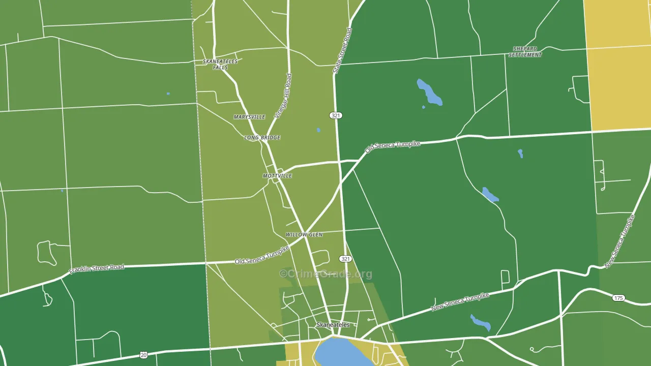 Mottville, NY Map of Vandalism Rates