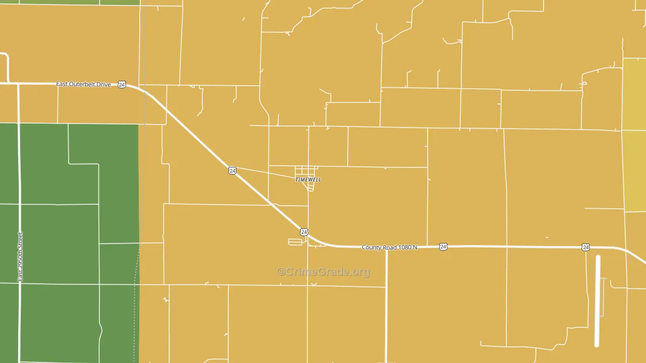 Mound Station, IL Map of Vandalism Rates