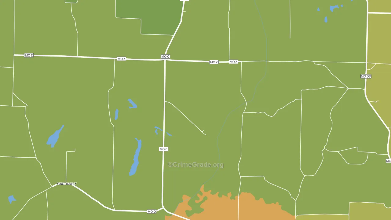 Mount Airy, MO Map of Vandalism Rates