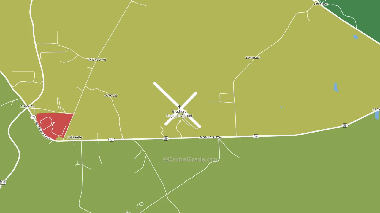 Mount Alton, PA Map of Vandalism Rates