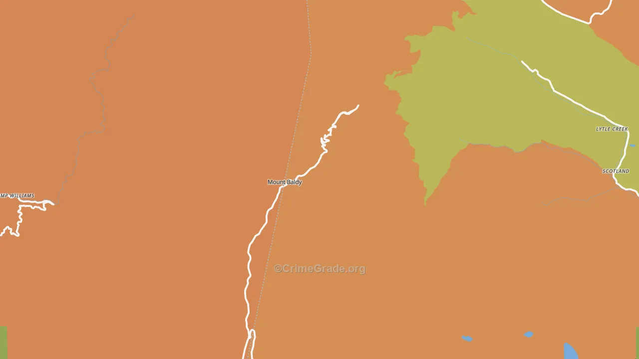 Mount Baldy, CA Map of Vandalism Rates