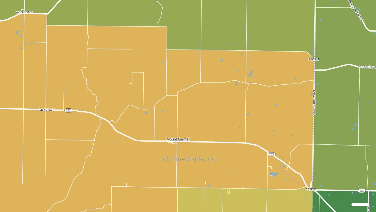 Mount Carmel, IN Map of Vandalism Rates
