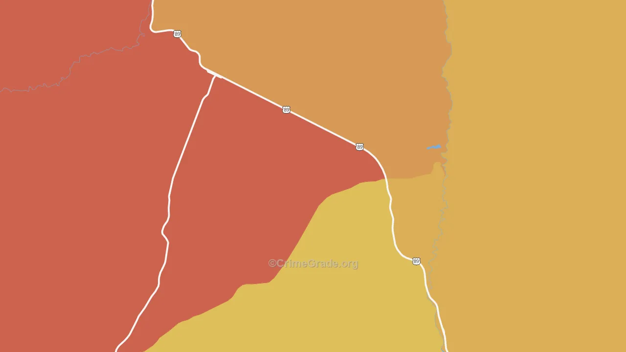 Mount Carmel Junction, UT Map of Vandalism Rates