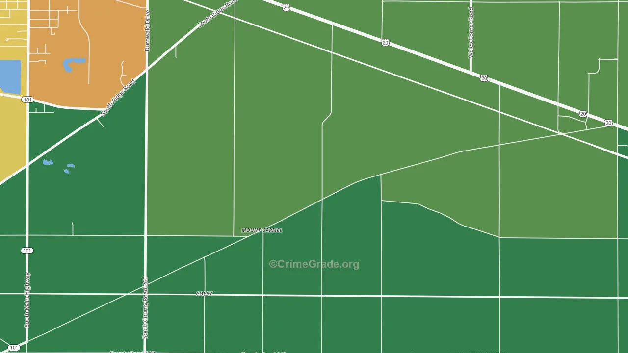 Mount Carmel, OH Map of Vandalism Rates