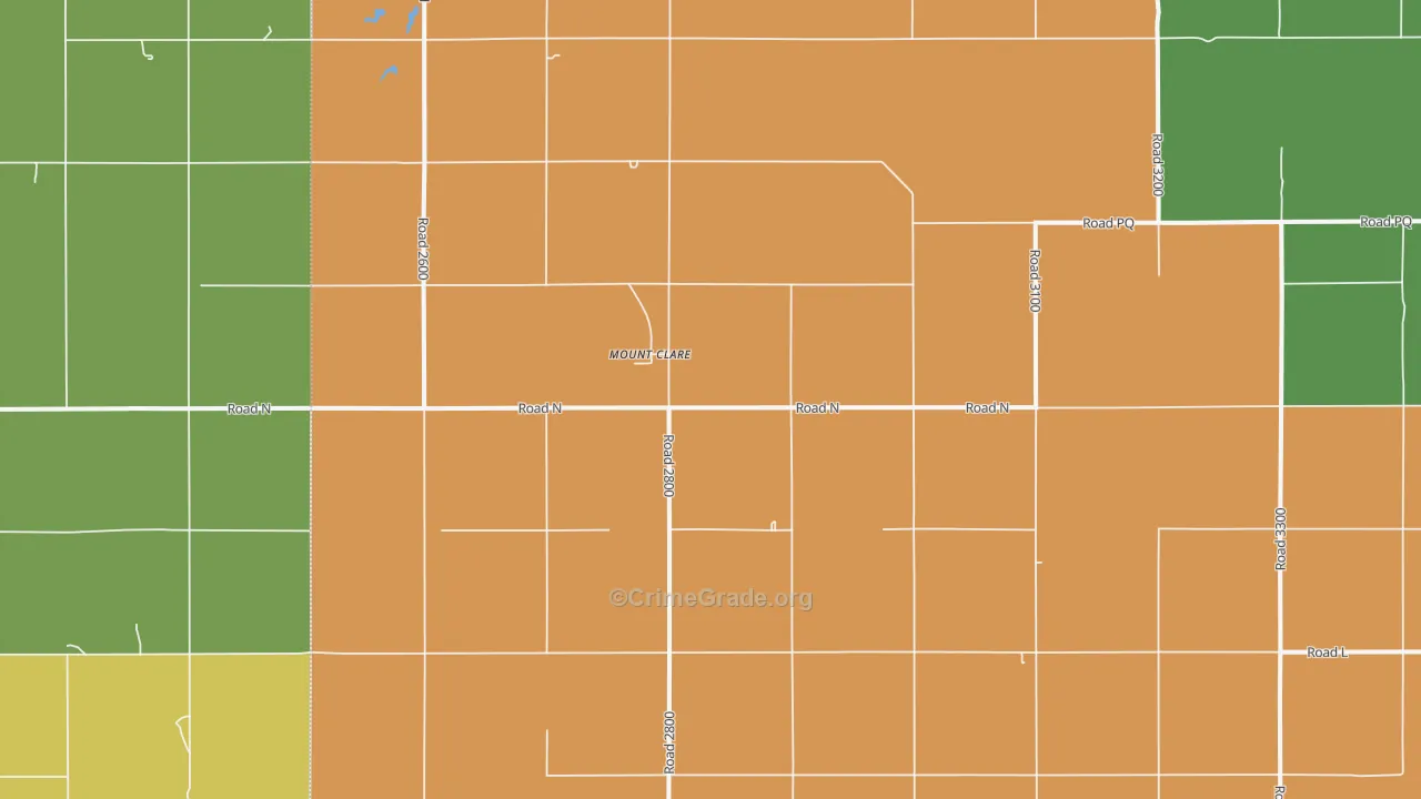 Mount Clare, NE Map of Vandalism Rates