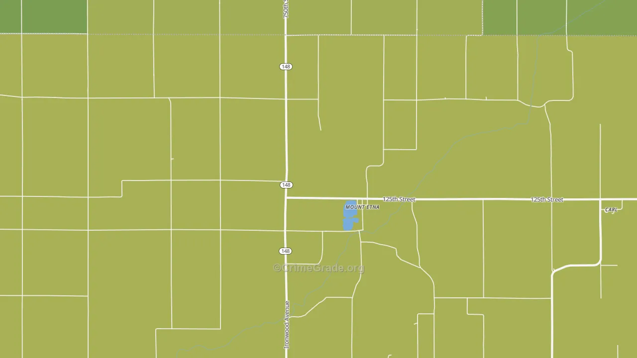 Mount Etna, IA Map of Vandalism Rates