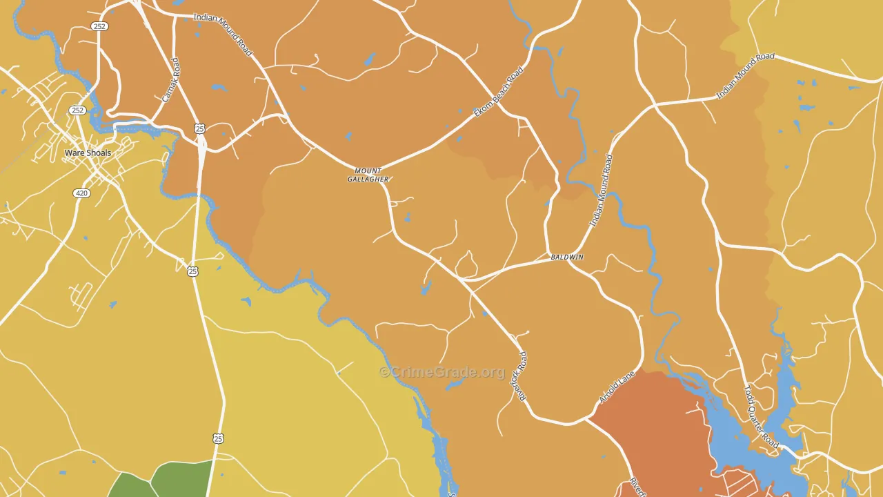 Mount Gallagher, SC Map of Vandalism Rates