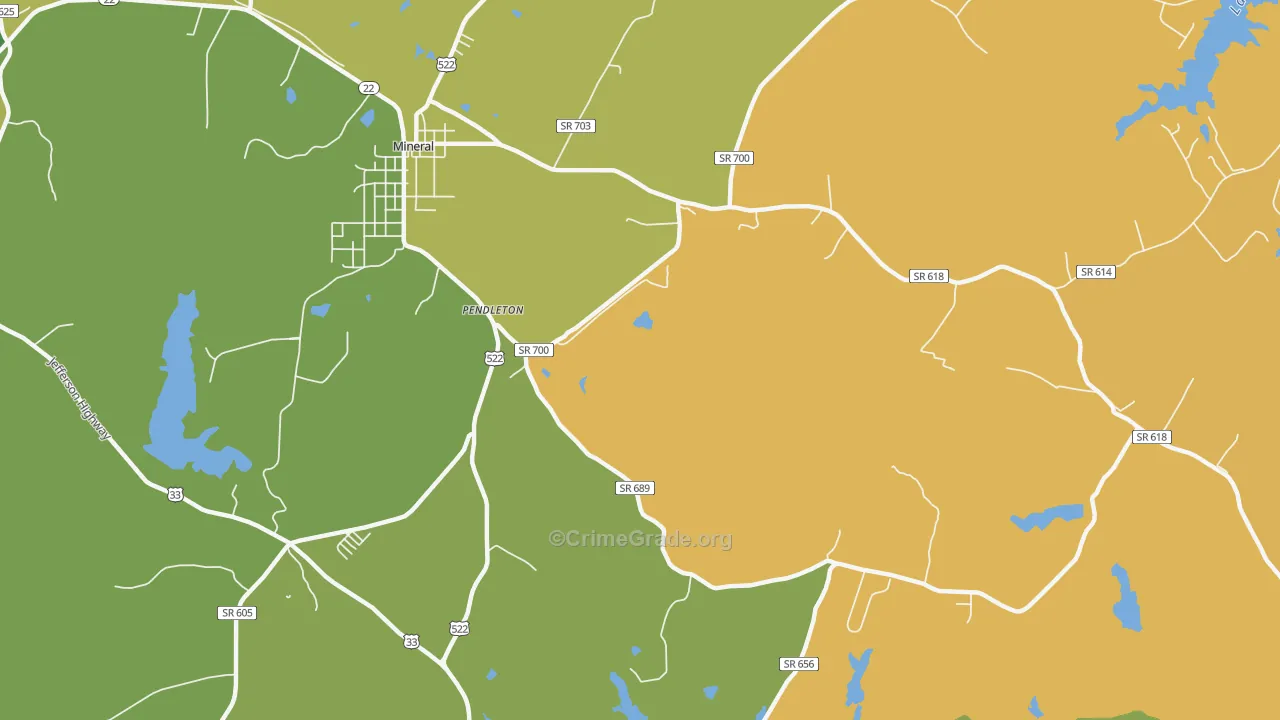 Mount Garland, VA Map of Vandalism Rates