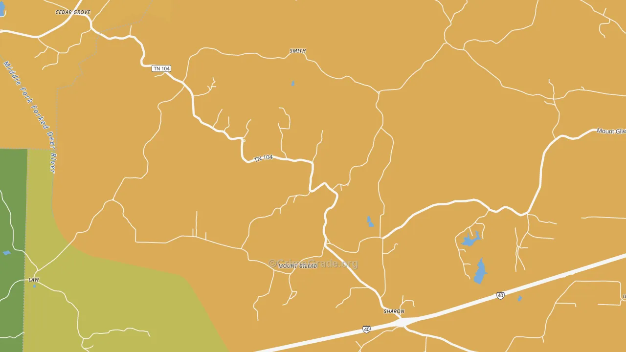 Mount Gilead, TN Map of Vandalism Rates
