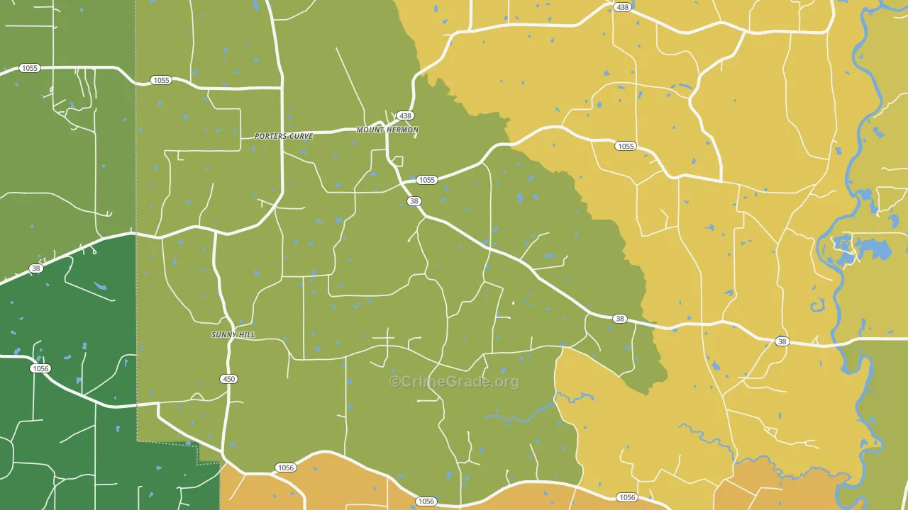 Mount Hermon, LA Map of Vandalism Rates