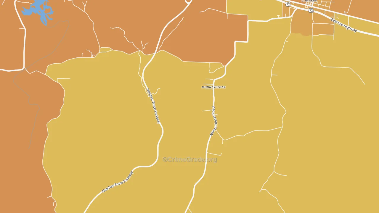 Mount Hester, AL Map of Vandalism Rates