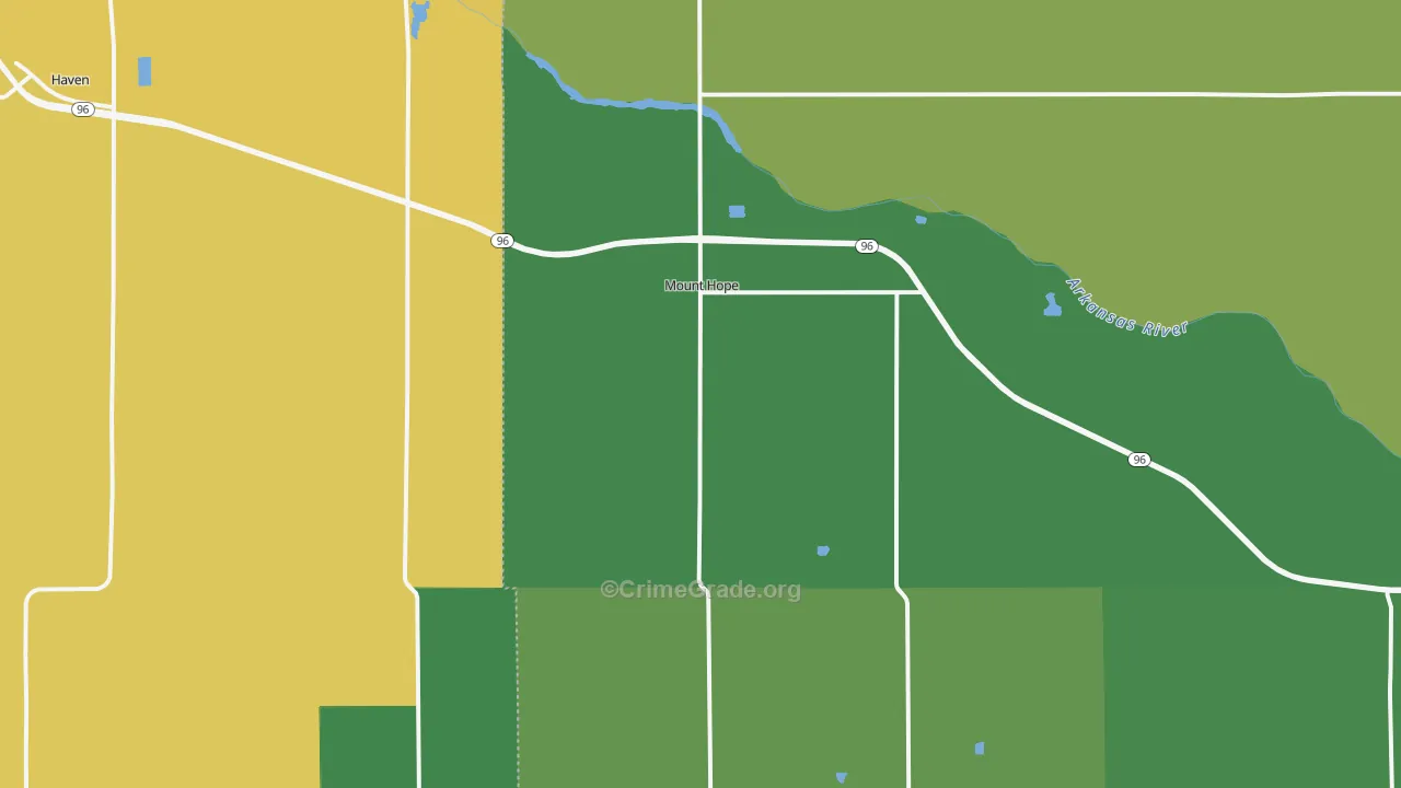 Mount Hope, KS Map of Vandalism Rates