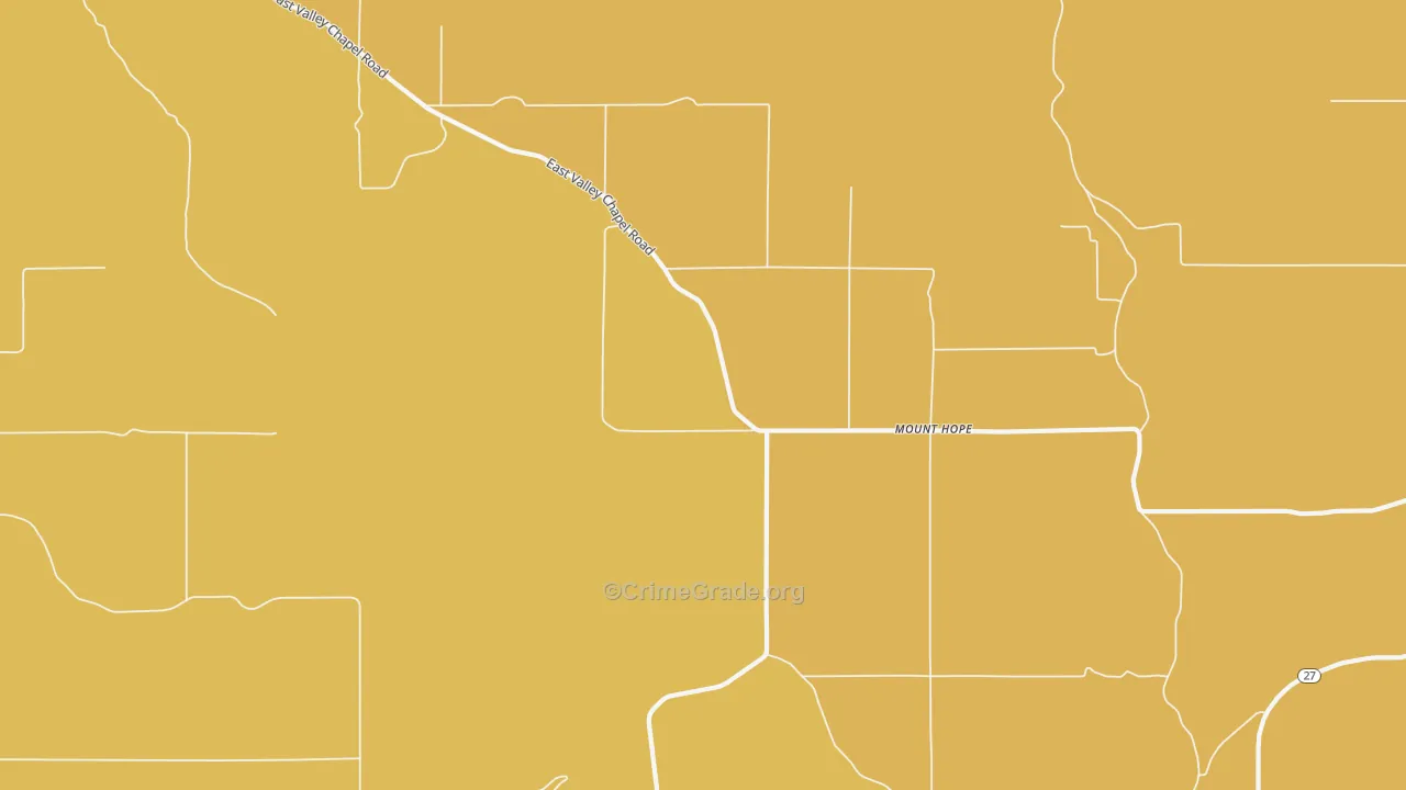 Mount Hope, WA Map of Vandalism Rates